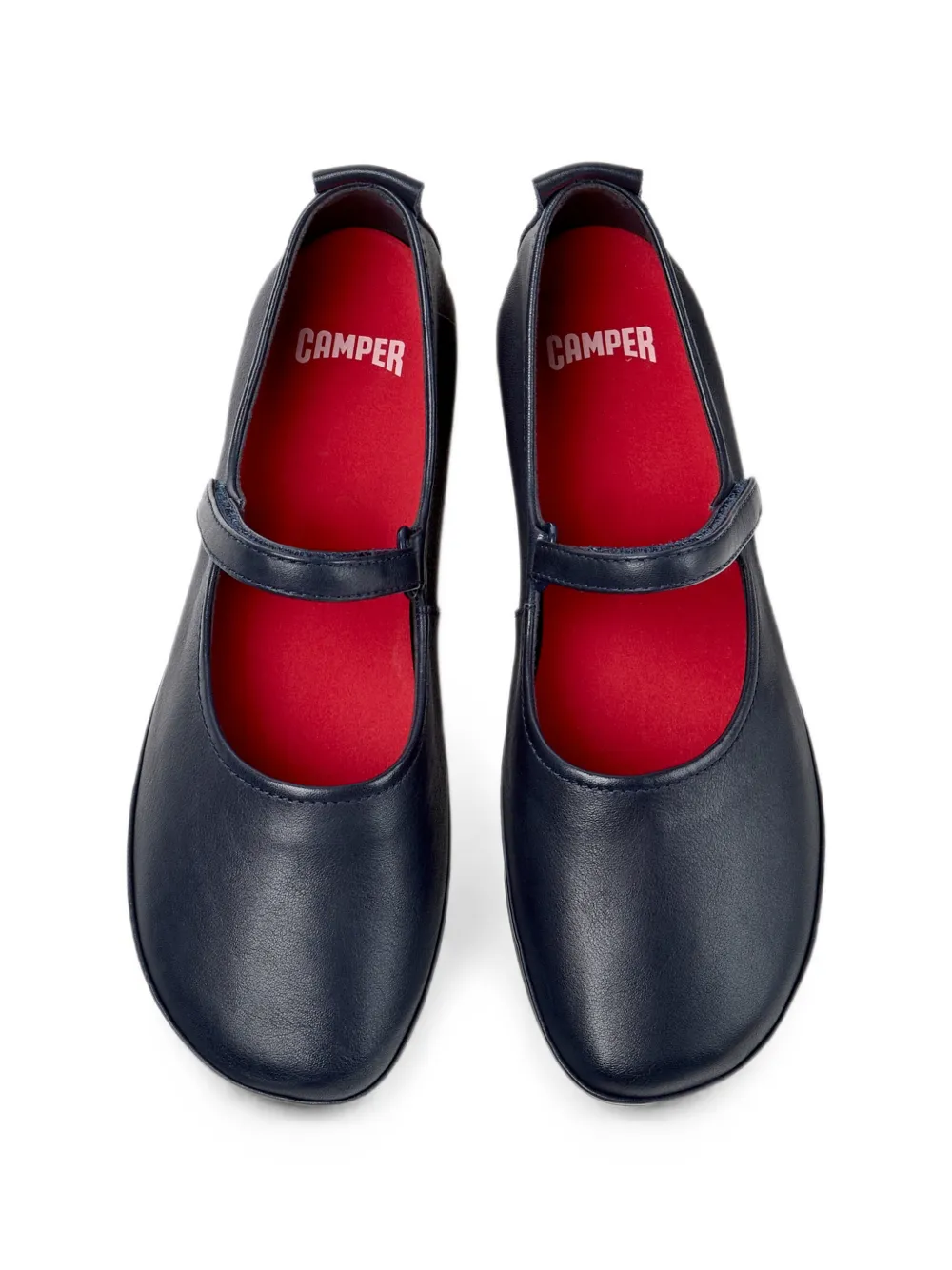 Camper Right Nina leren ballerina's Blauw