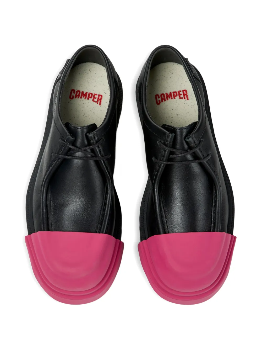 Camper Junction leren Derby schoenen Zwart