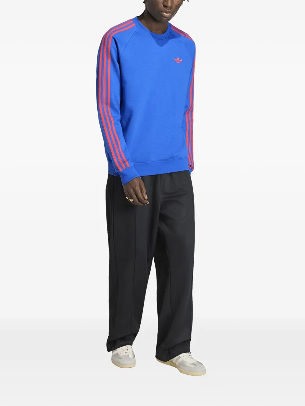 adidas Trui met ronde hals en drie strepen Blauw