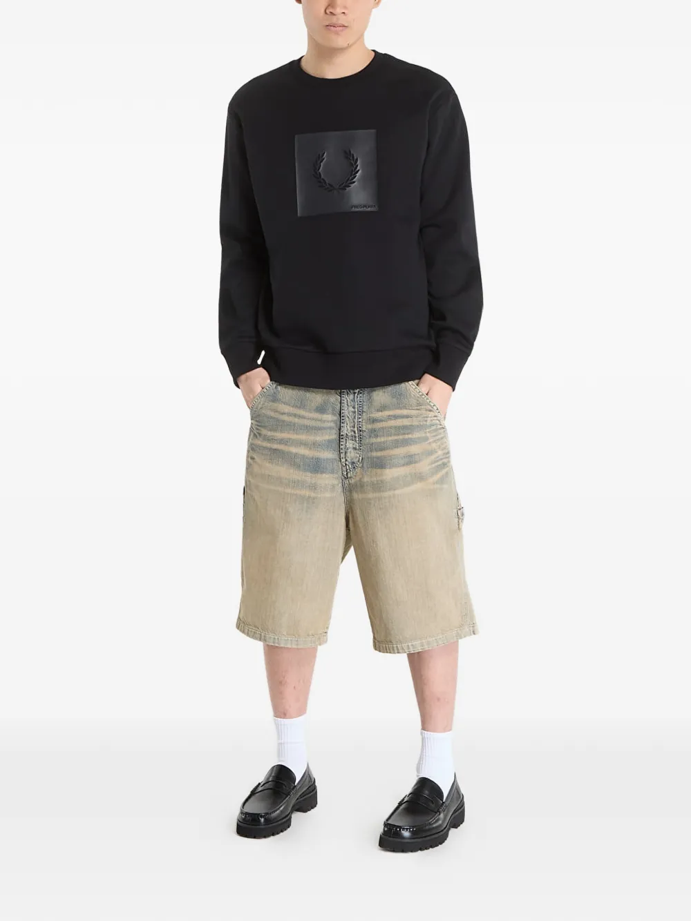 Fred Perry Box Graphic sweater Zwart