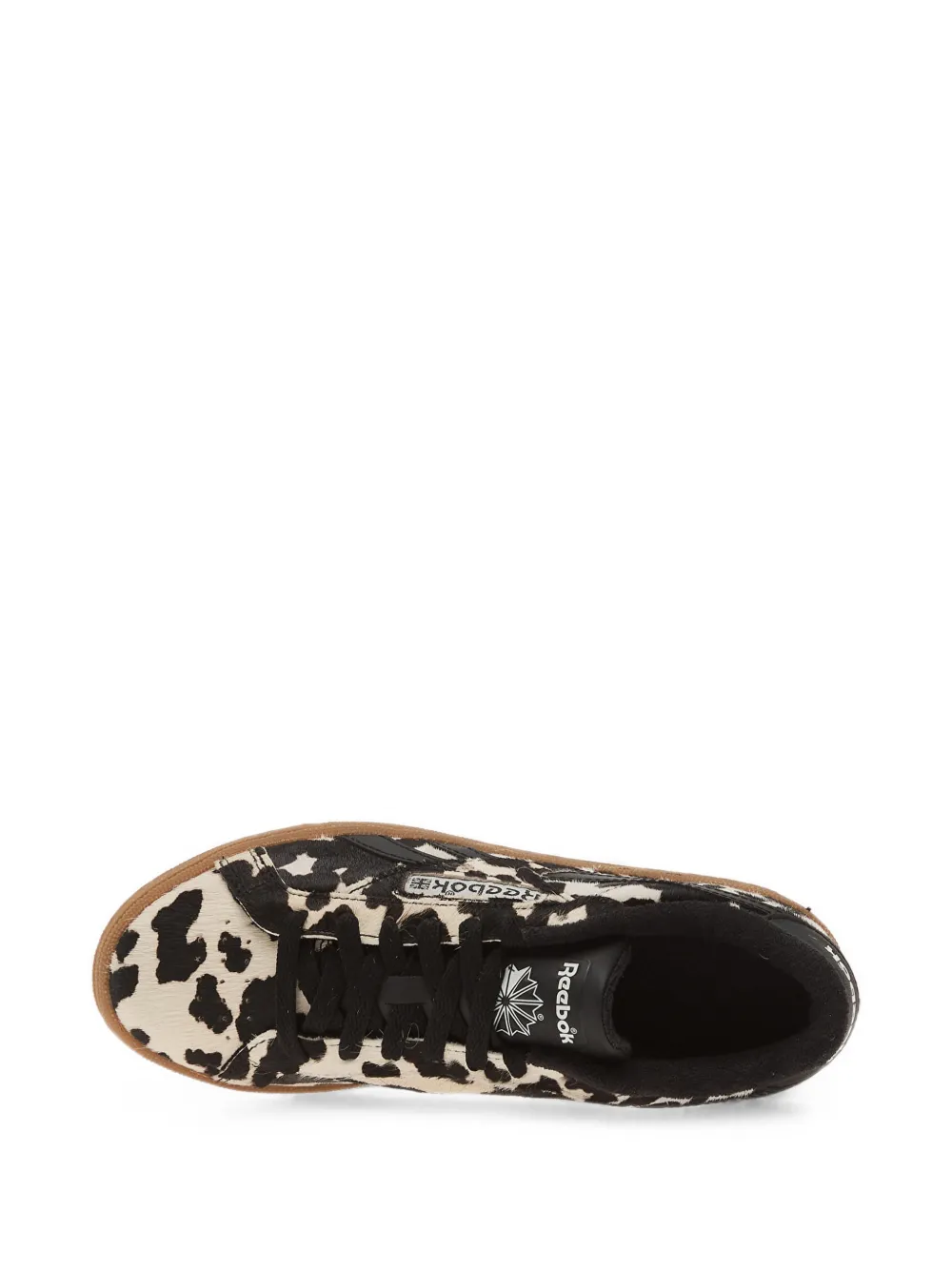 Reebok Club C Grounds cow-print sneakers Zwart