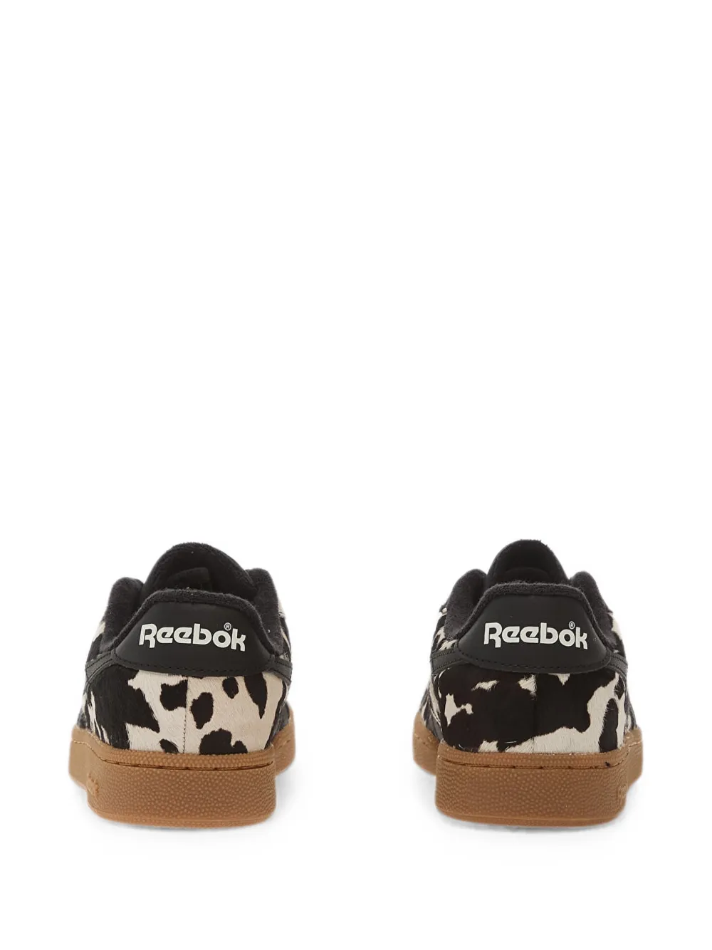Reebok Club C Grounds cow-print sneakers Zwart