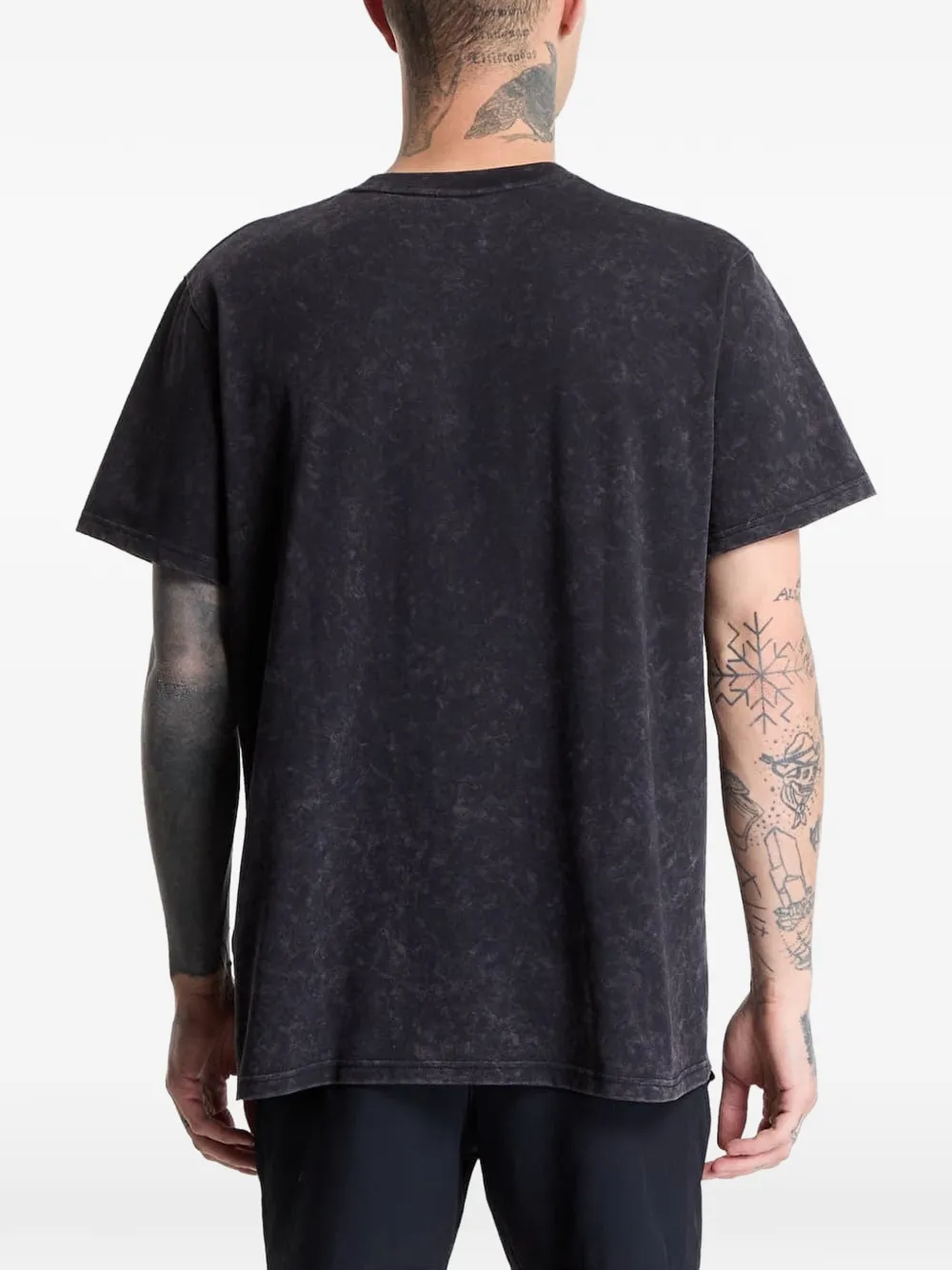 Under Armour Curry T-shirt met acid wassing Zwart