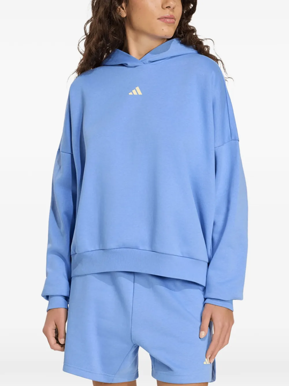 adidas Studio logo-print hoodie - Blu