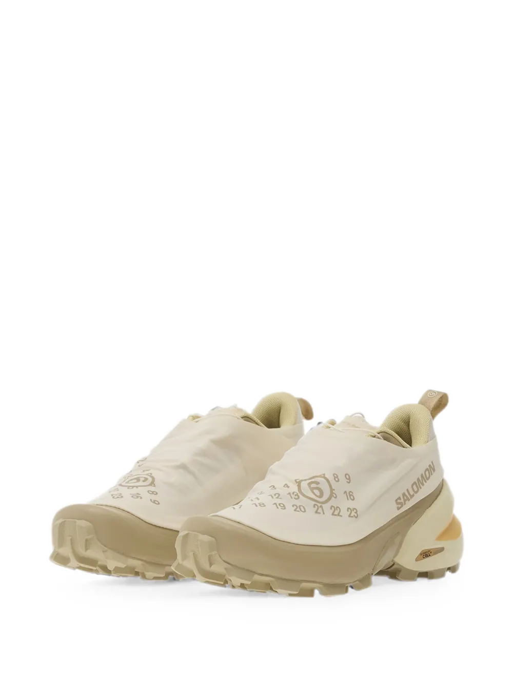 MM6 Maison Margiela x Salomon Crossdust numeric-print sneakers Beige