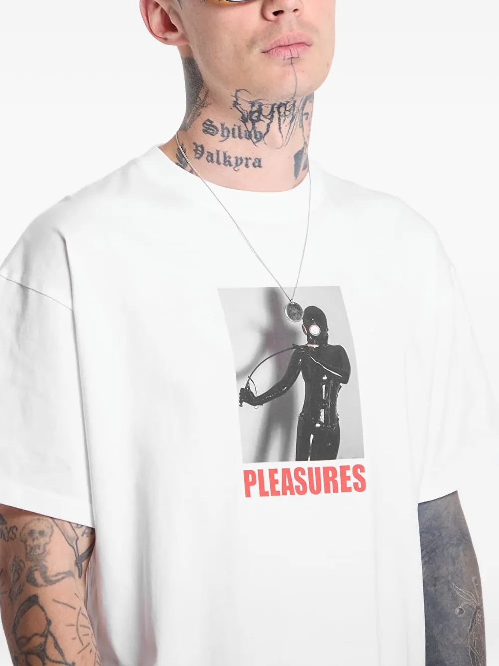Pleasures Whip T-shirt met print Wit