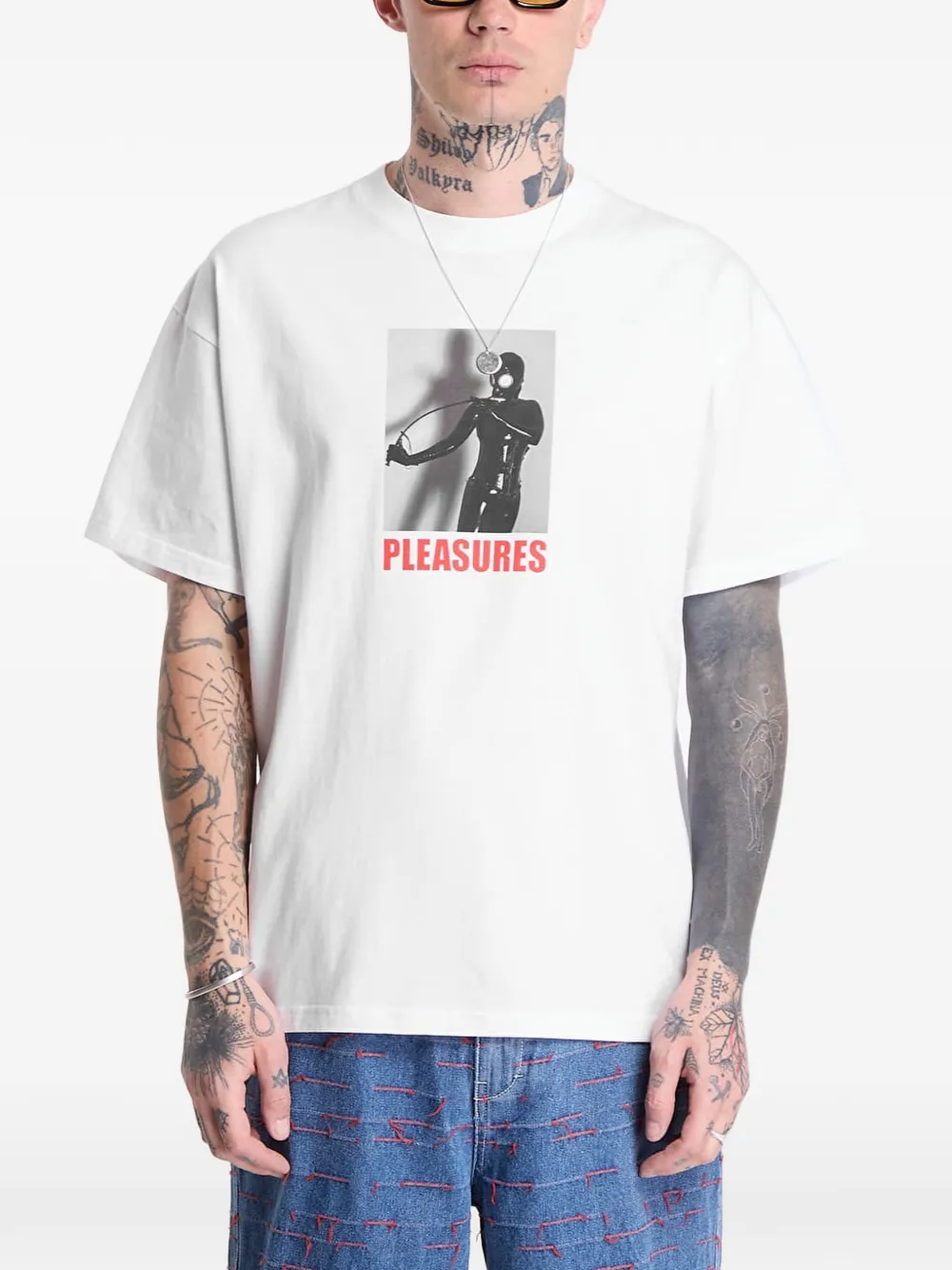 Pleasures Whip graphic-print T-shirt - Bianco