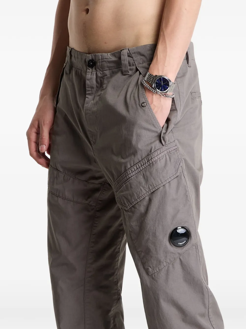C.P. Company Cargo broek met Lens-detail Grijs