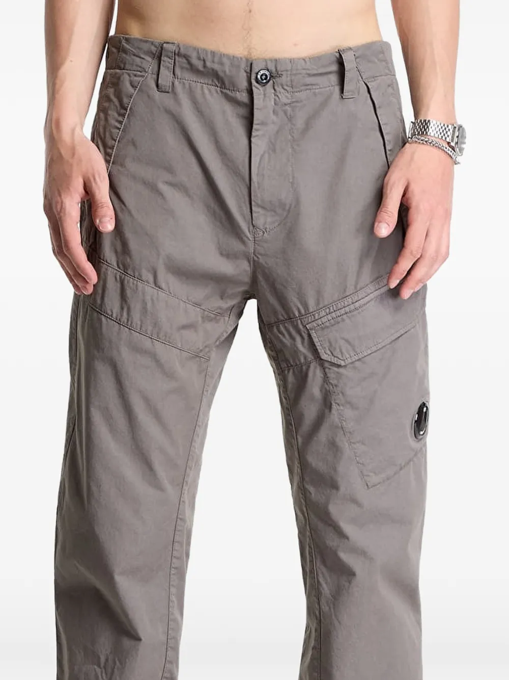 C.P. Company Cargo broek met Lens-detail Grijs