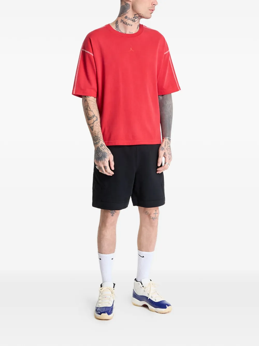 Jordan Flight T-shirt met contrasterend stiksel Rood