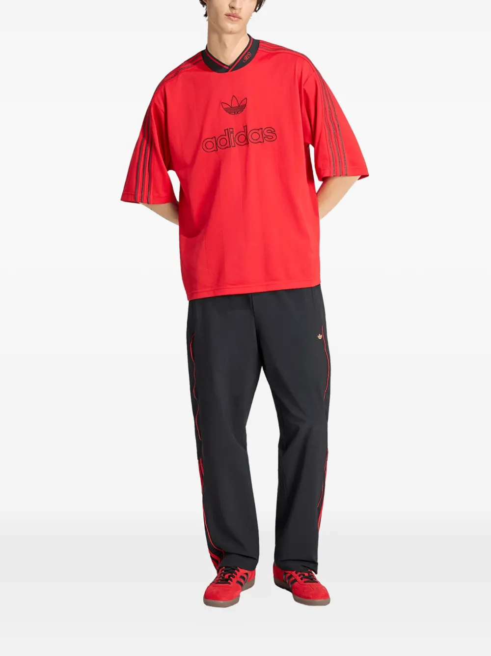 adidas T-shirt met geborduurd logo Rood