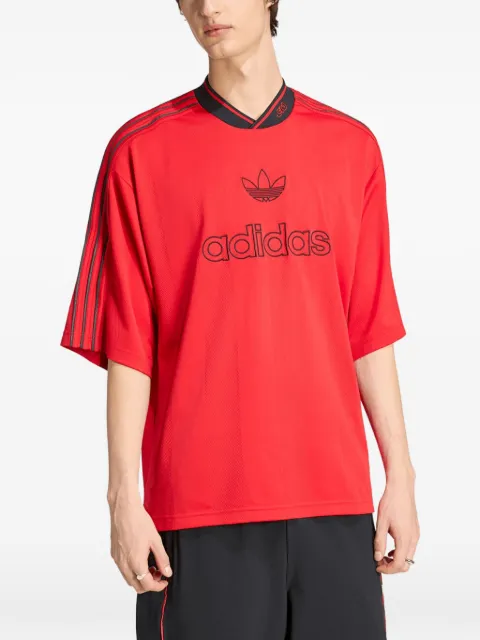 adidas logo-embroidered oversized T-shirt