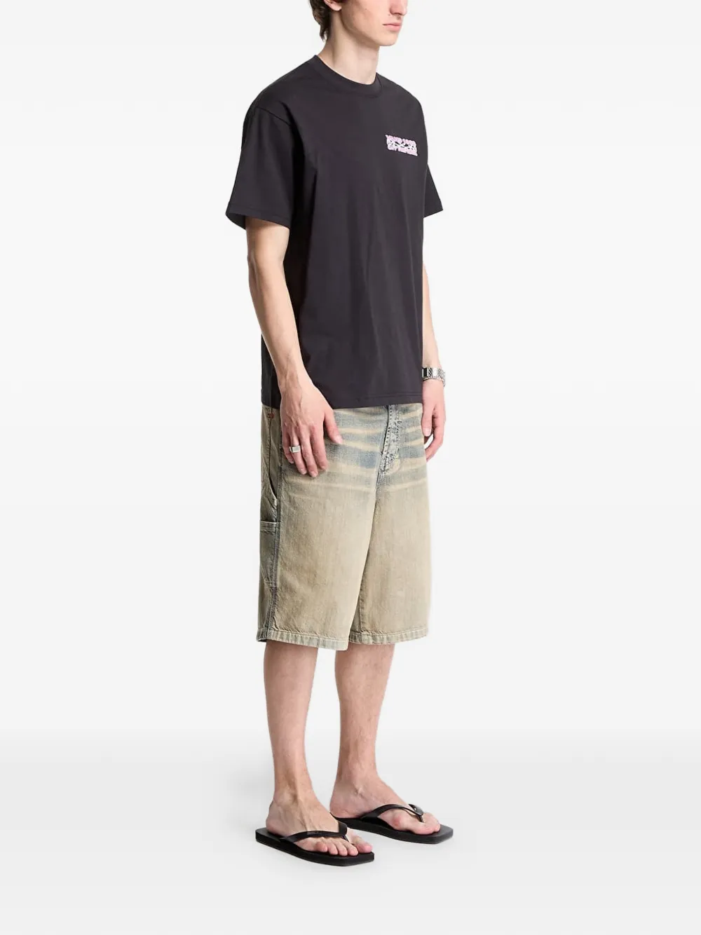 Vans Barb Plate ruimvallend T-shirt met print Zwart