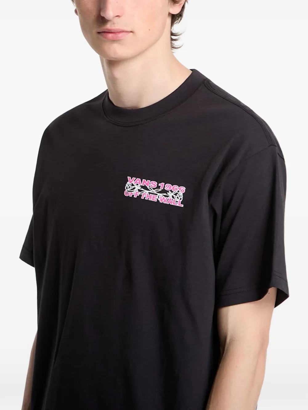 Vans Barb Plate ruimvallend T-shirt met print Zwart