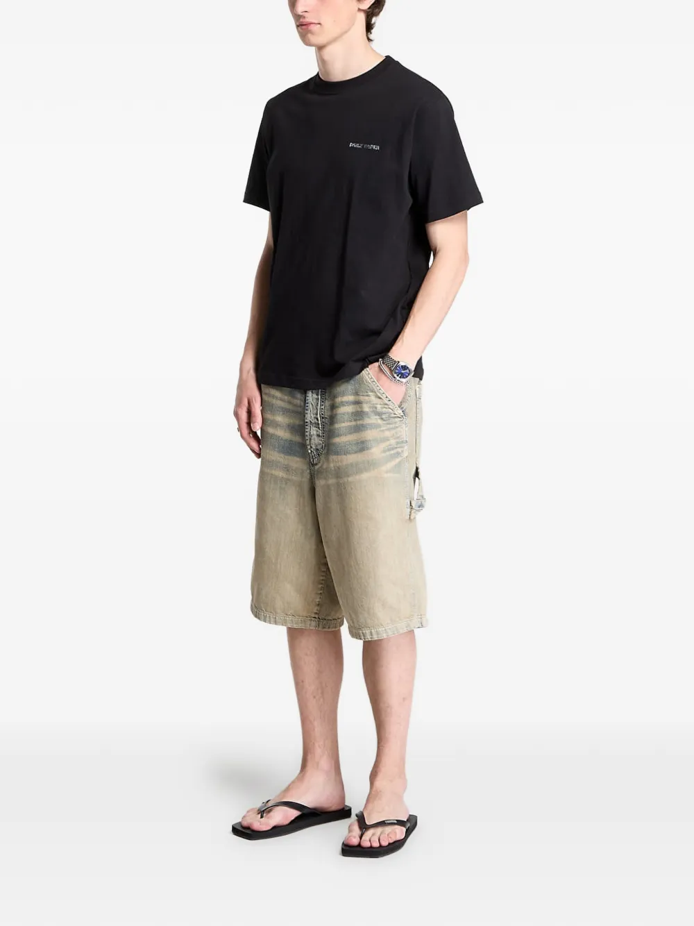 Daily Paper Metal Shield SS T-shirt Zwart