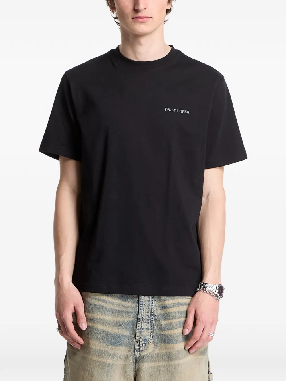 Daily Paper Metal Shield SS T-shirt - Schwarz