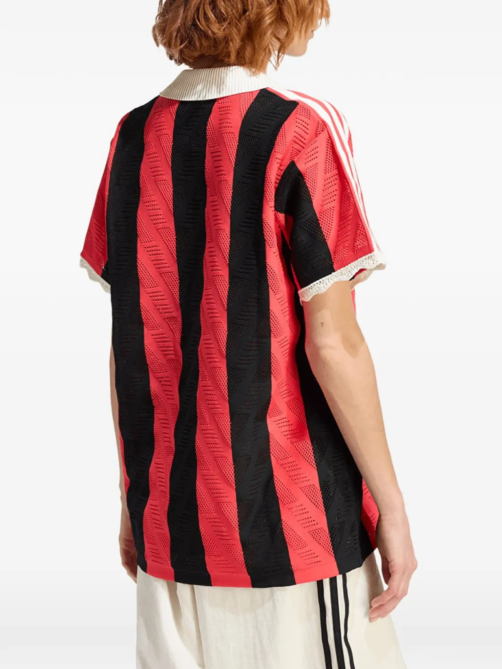 adidas Gestreept T-shirt Rood