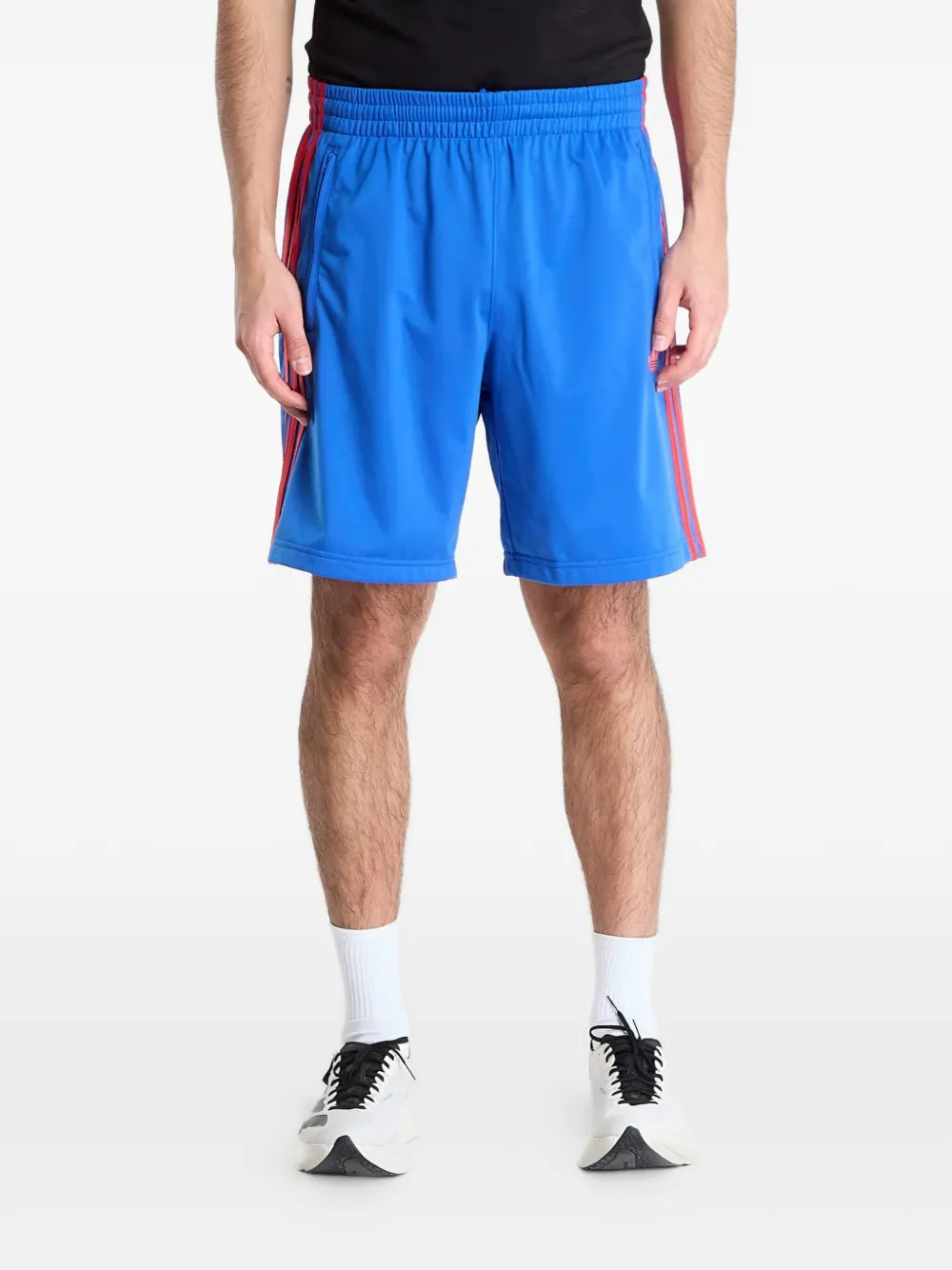 adidas Firebird stripe-detail shorts - Blu