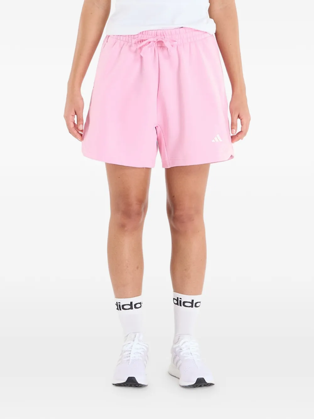 adidas logo-print drawstring shorts - Rosa