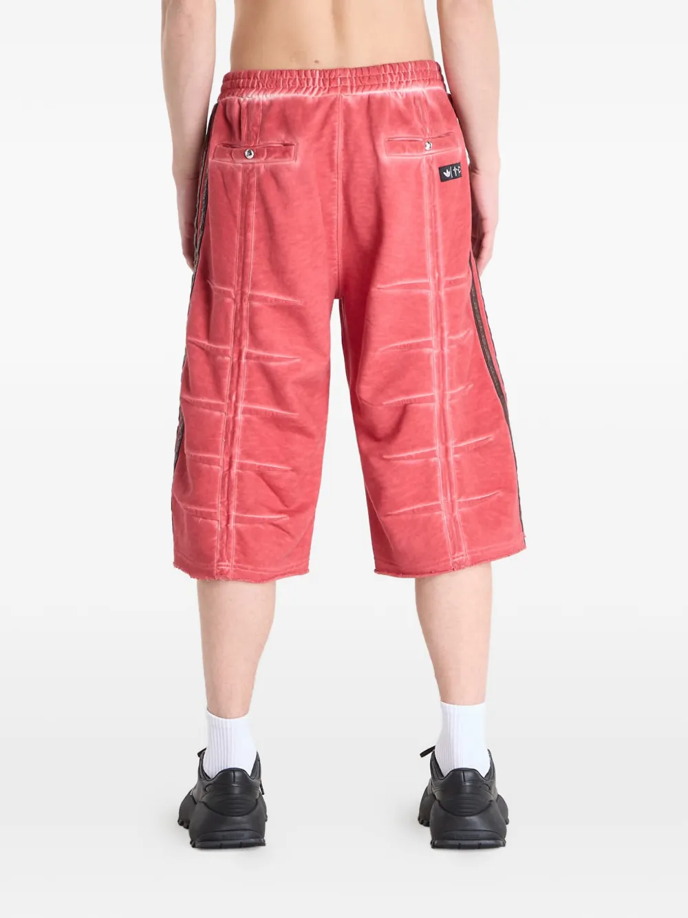  Adidas Thug Club Panelled Shorts - Rosso 