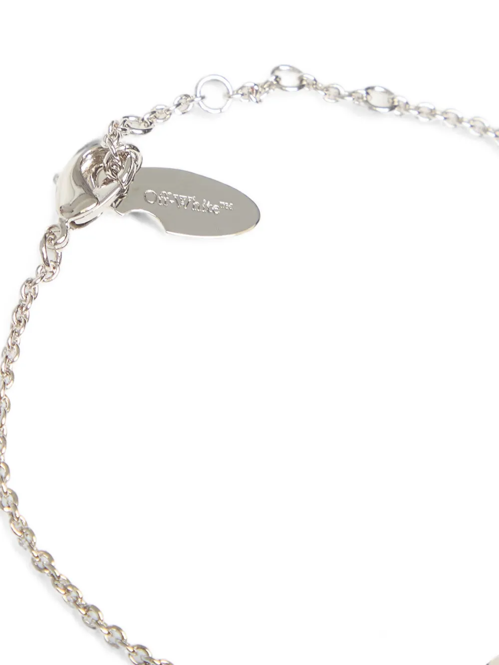  Off-white Pulsera Arrows Con Perlas Artificiales - Plateado 