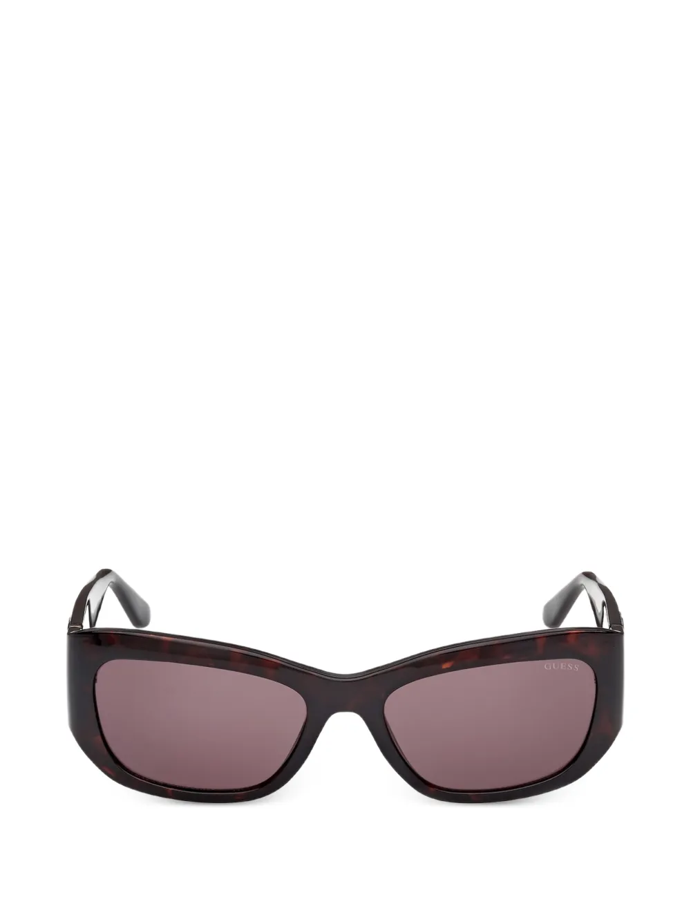 GUESS USA tortoiseshell-effect rectangle-frame sunglasses - Marrone
