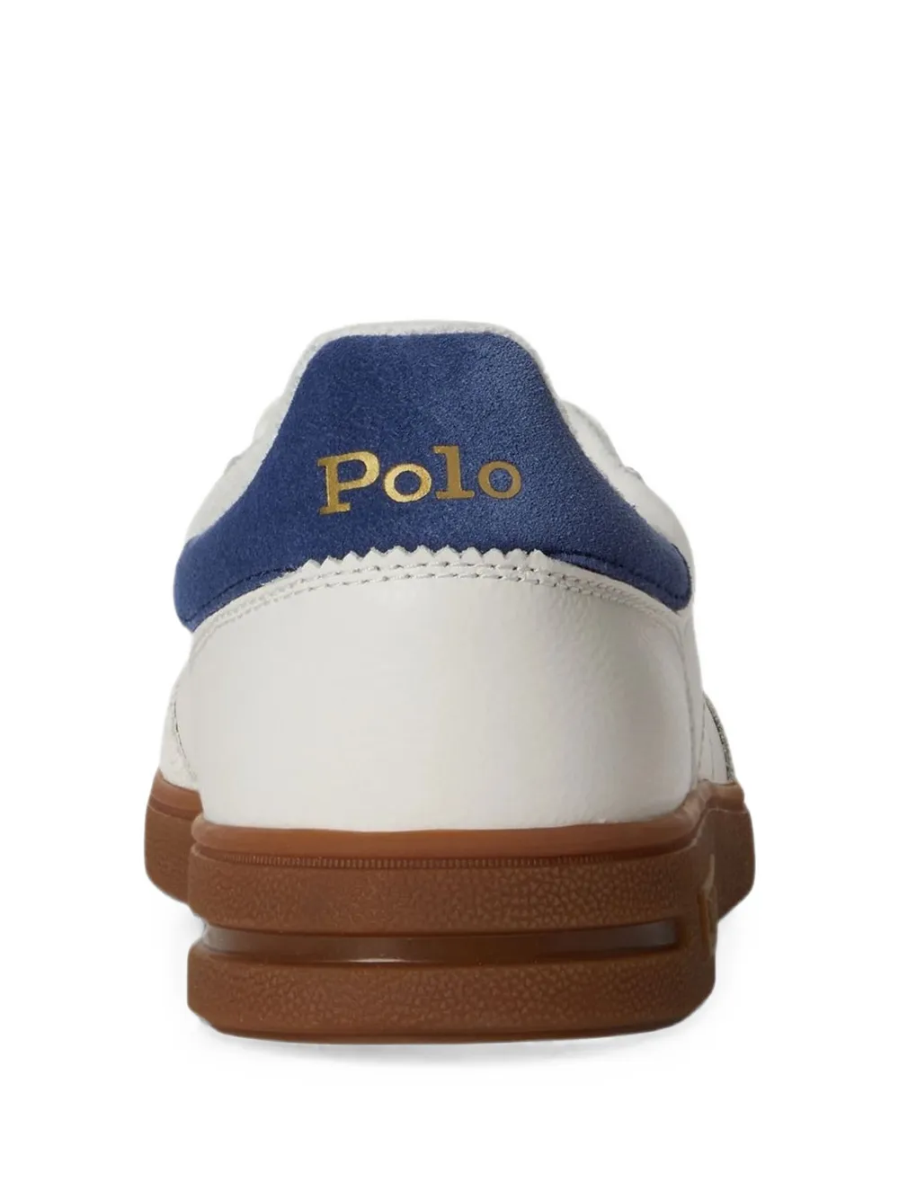Polo Ralph Lauren Bedford logo-embroidered leather sneakers Wit