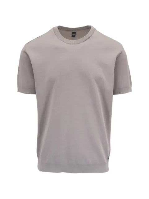 wahts Miles ribbed-trim piqué T-shirt