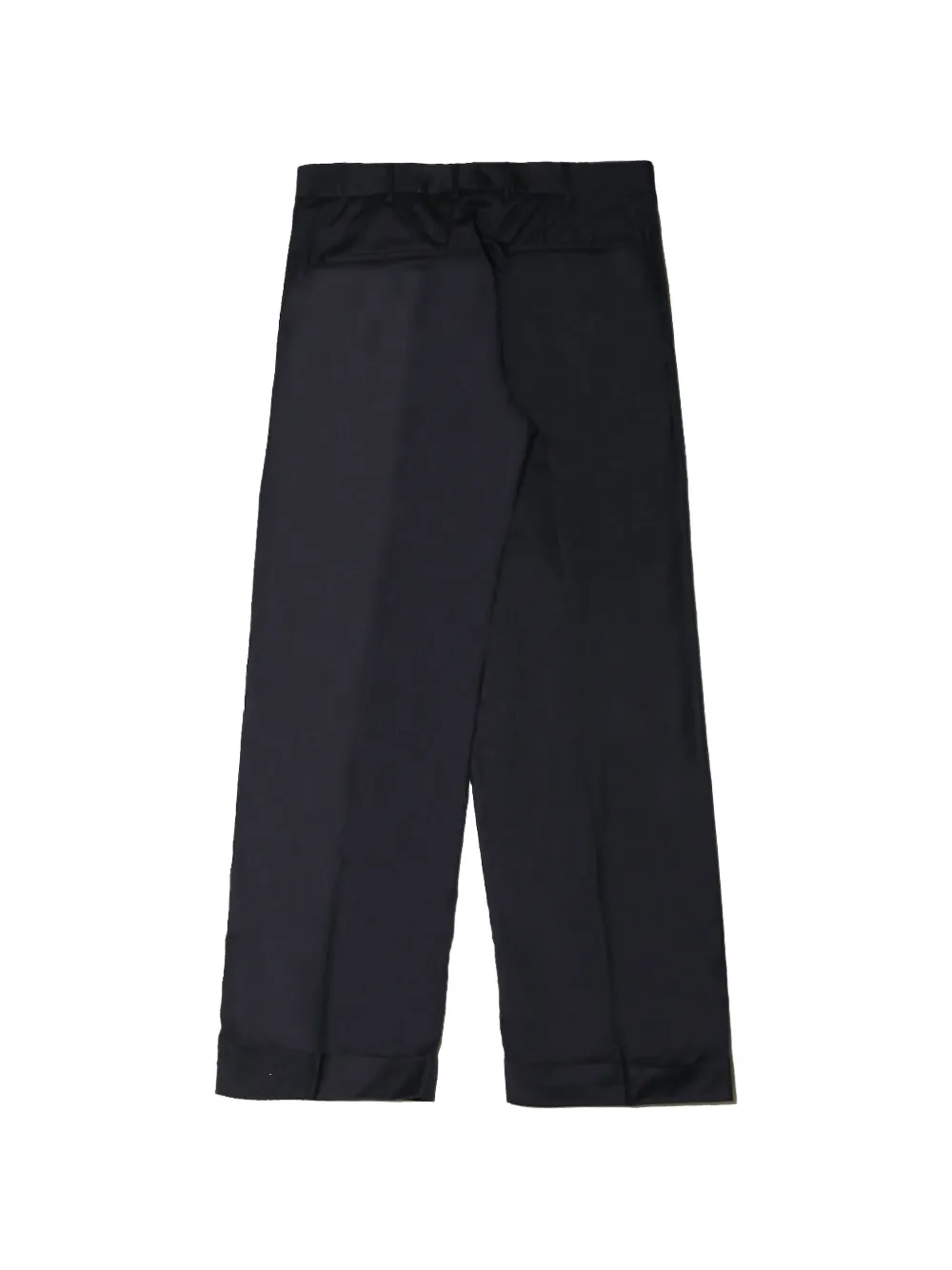 PT Torino Broek met geplooid detail en omgeslagen zoom Blauw