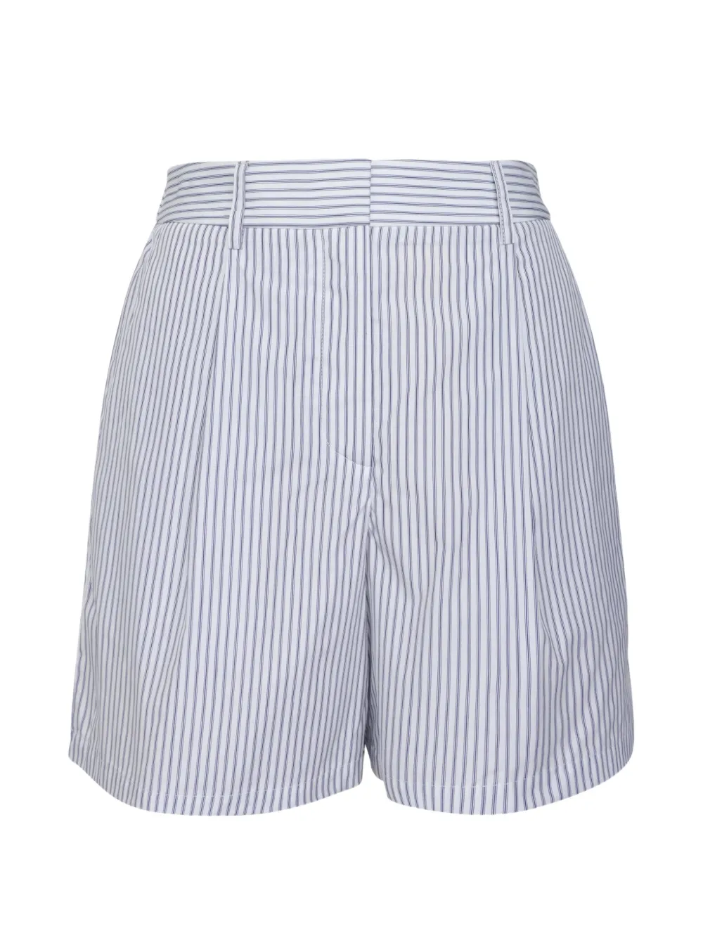 TWP Henry St striped pleated shorts - White