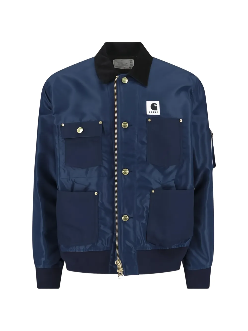 Carhartt WIP corduroy-collar patch-pocket jacket - Blu