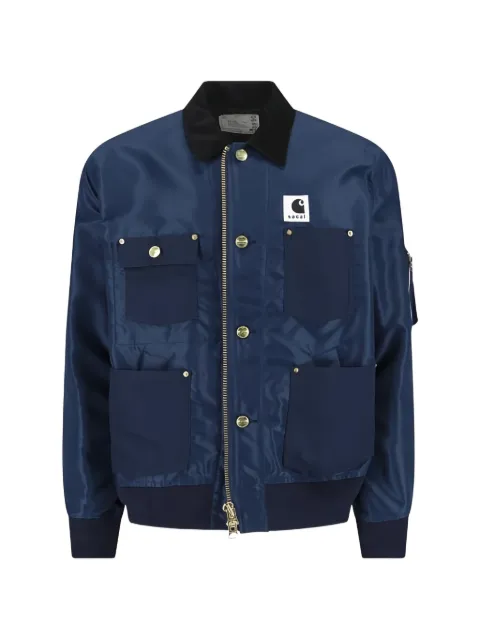 Carhartt WIP corduroy-collar patch-pocket jacket