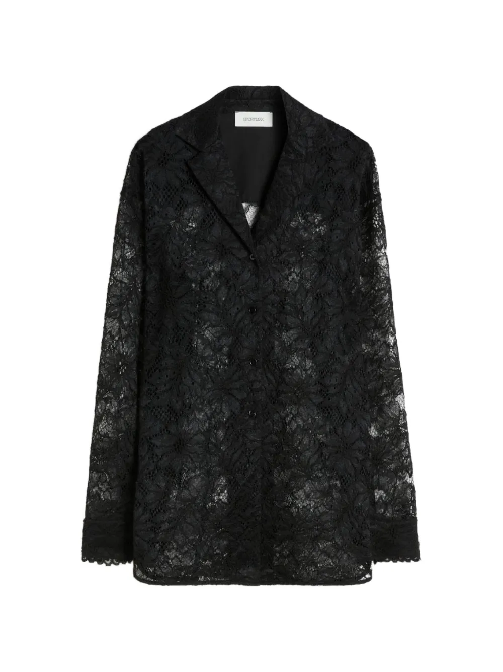 Sportmax Hemd mit Blumenspitze - Schwarz