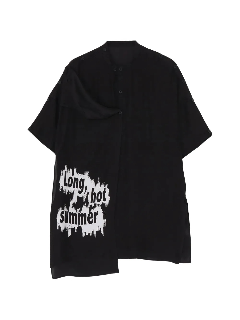 Yohji Yamamoto Overhemd met tekst Zwart