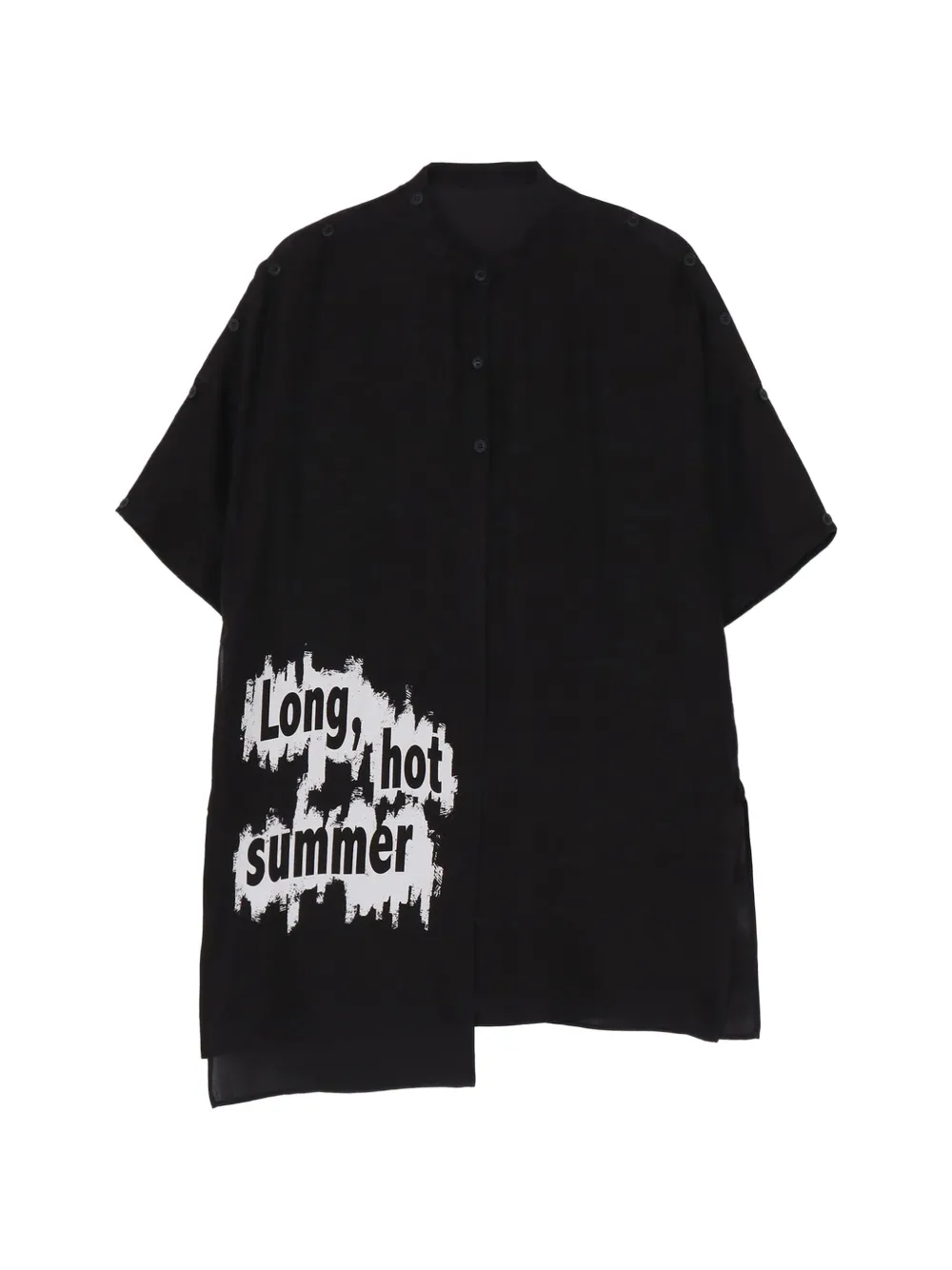 Yohji Yamamoto slogan-print shirt - Schwarz