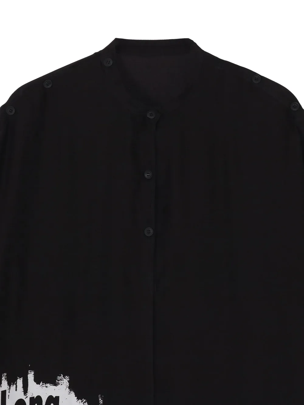 Yohji Yamamoto Overhemd met tekst Zwart
