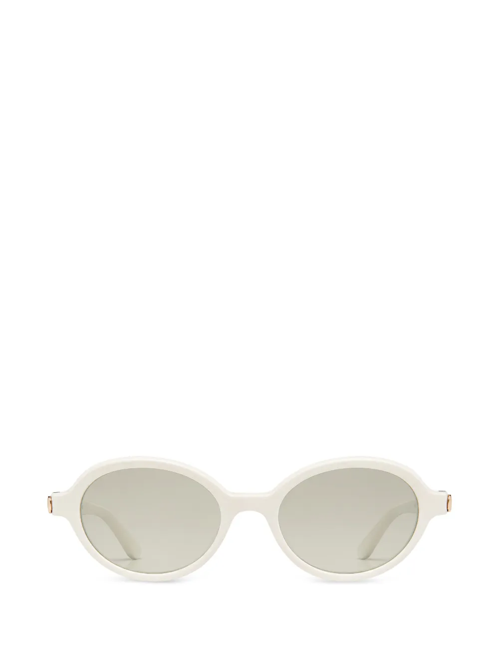 Furla round-frame logo-engraved sunglasses - Bianco