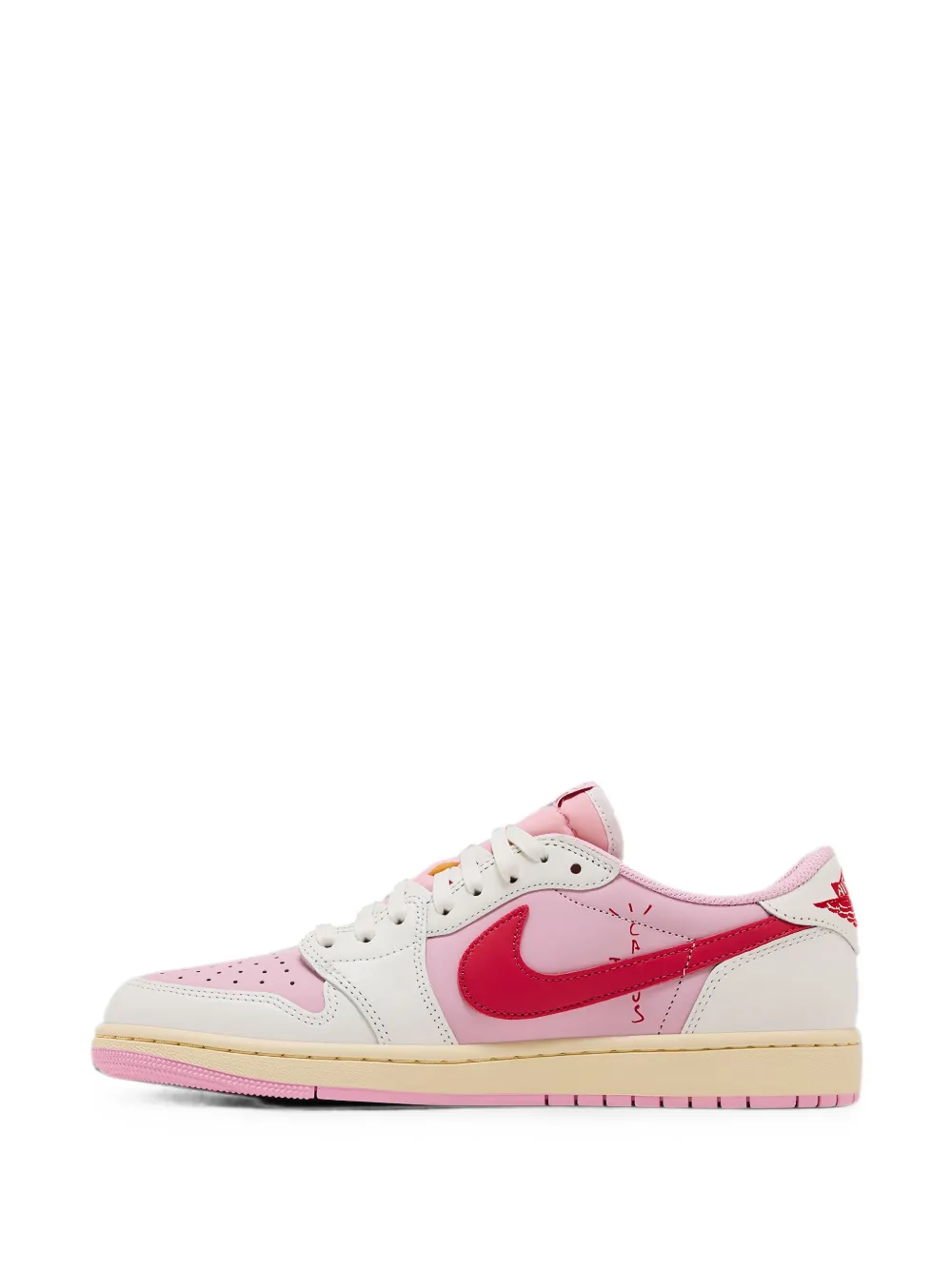 Jordan x Travis Scott Air 1 Low OG lace-up sneakers Roze