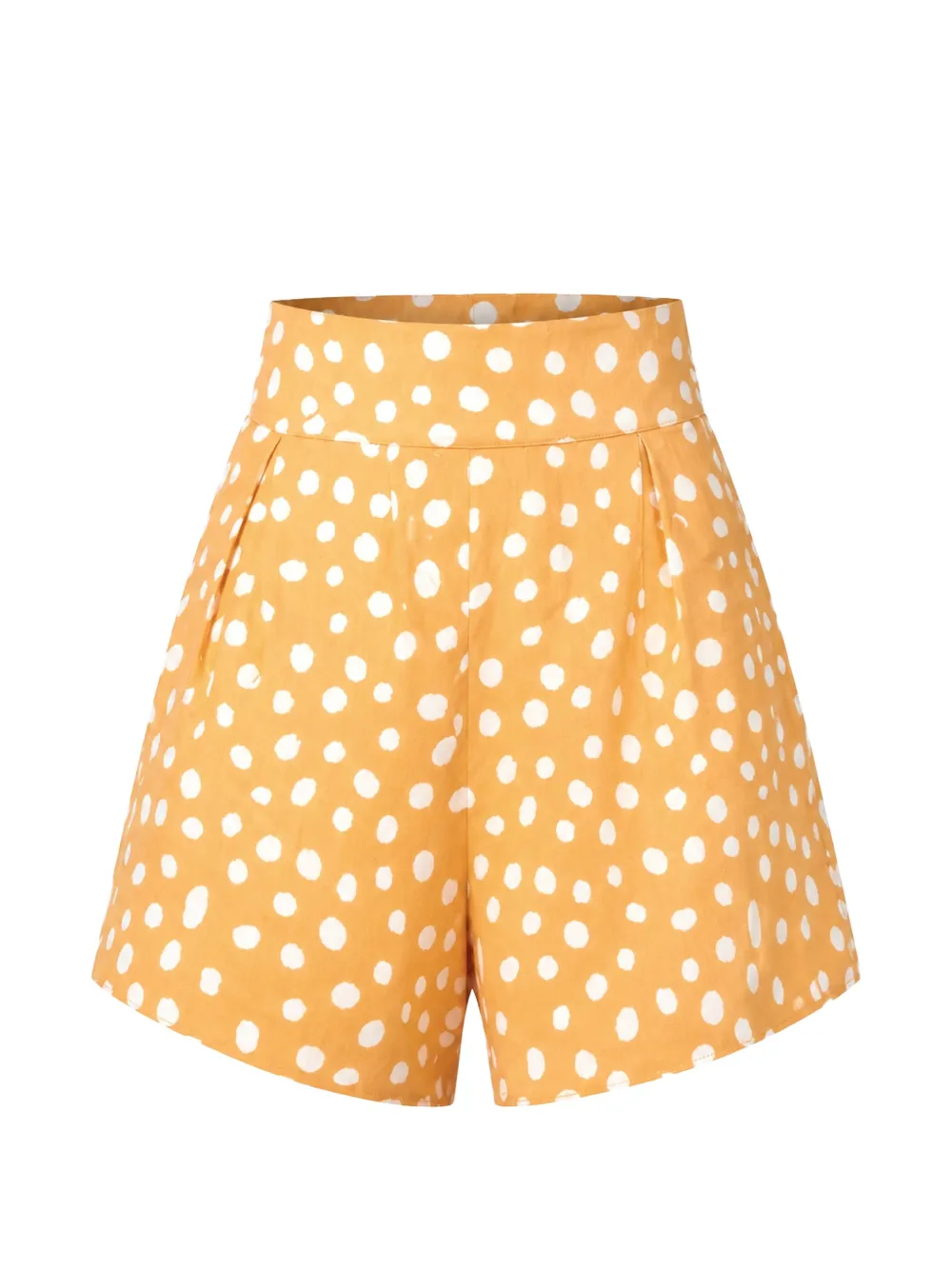 Adriana Degreas Shorts plissettati a pois - Giallo