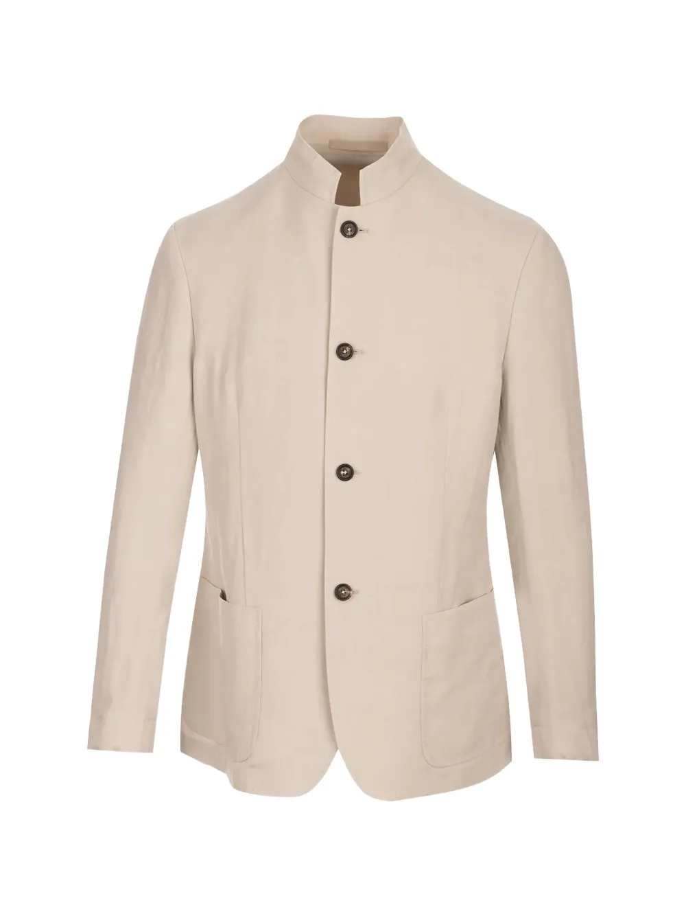 Eleventy mandarin-collar button-up blazer - Neutrals