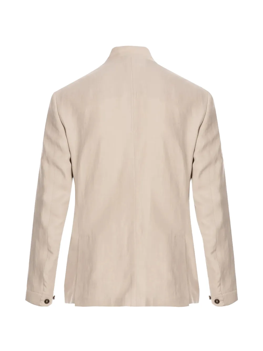 Eleventy Button-up blazer met ronde opstaande kraag Beige