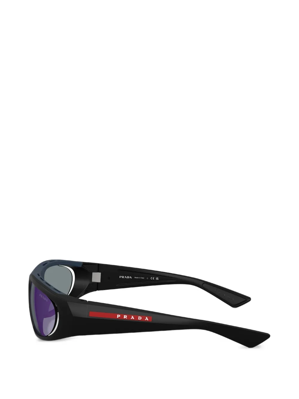 Prada Eyewear Linea Rossa zonnebril met geometrisch montuur Zwart