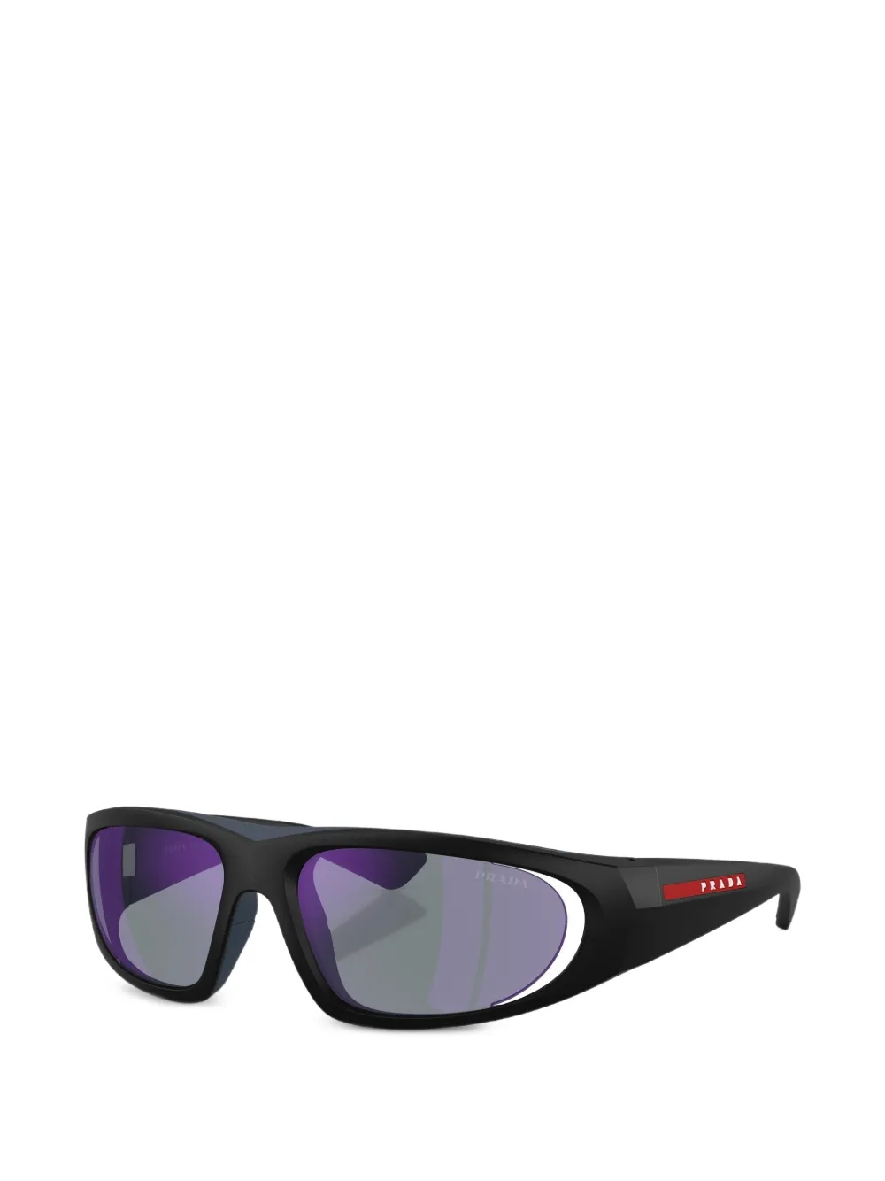 Prada Eyewear Linea Rossa zonnebril met geometrisch montuur Zwart