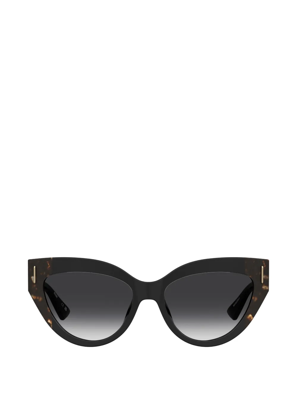 Moschino Eyewear Tortoiseshell-effect Cat-eye Sunglasses In Black