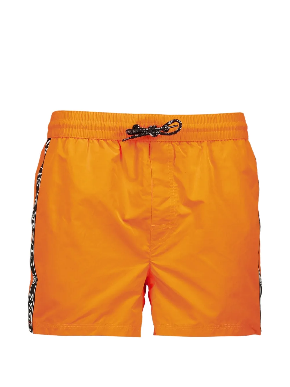 GUESS USA logo-tape drawstring swim shorts - Arancione