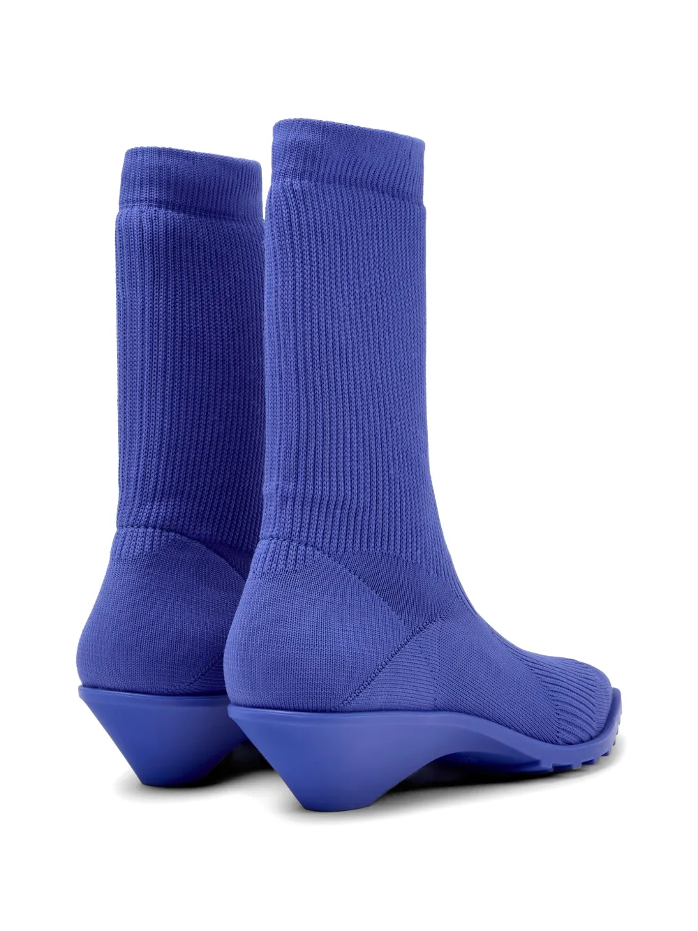 Camper Anna ribgebreide enkellaarzen Blauw
