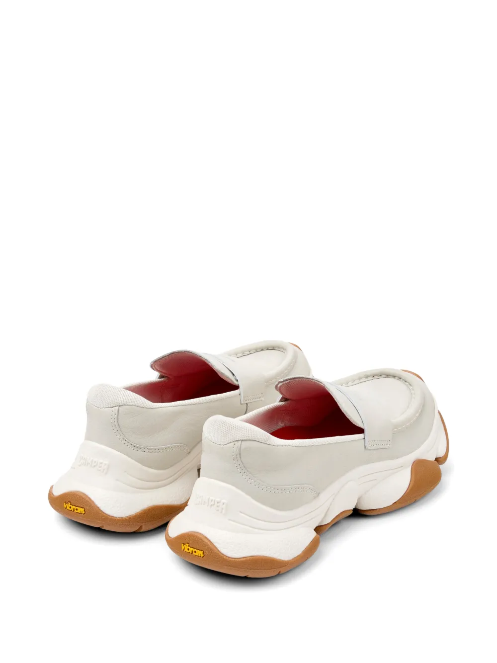 Camper Karst leather loafers Beige