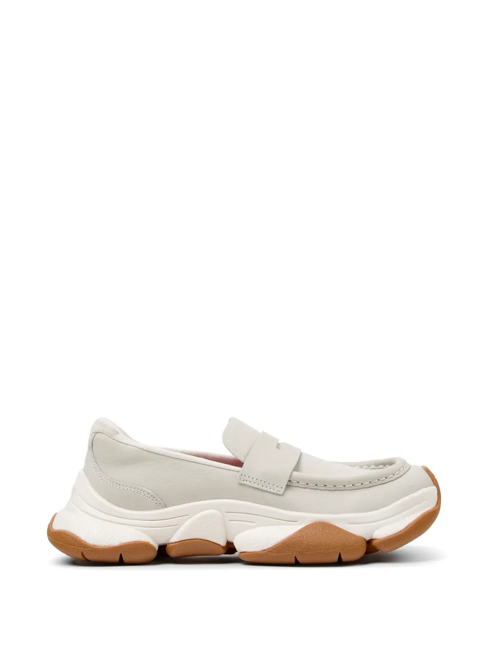 Camper Karst leather loafers Beige