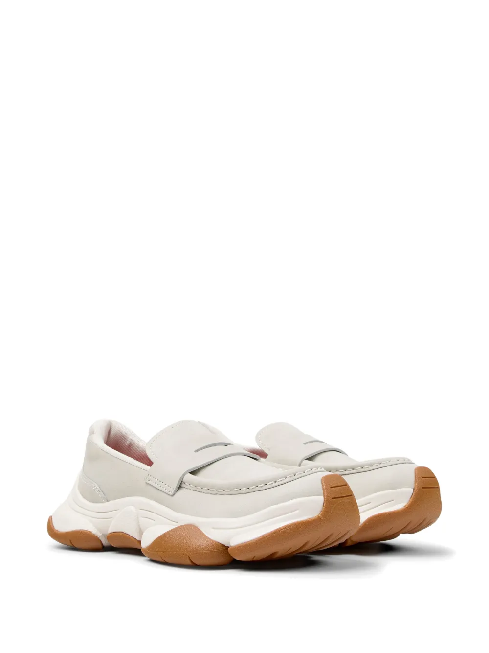 Camper Karst leather loafers Beige