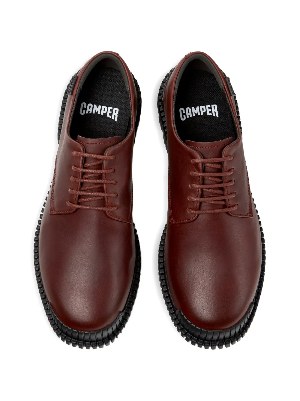 Camper Pix leather derby shoes Rood